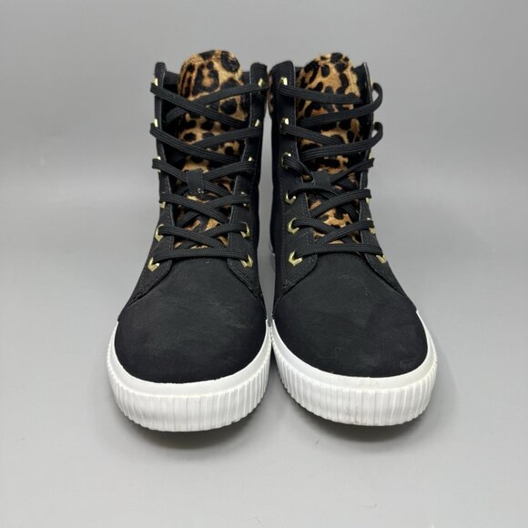 Timberland A2F1P Skyla Bay Boots Women Size 9 Black Leopard Nubuck Sneaker - Picture 5 of 9